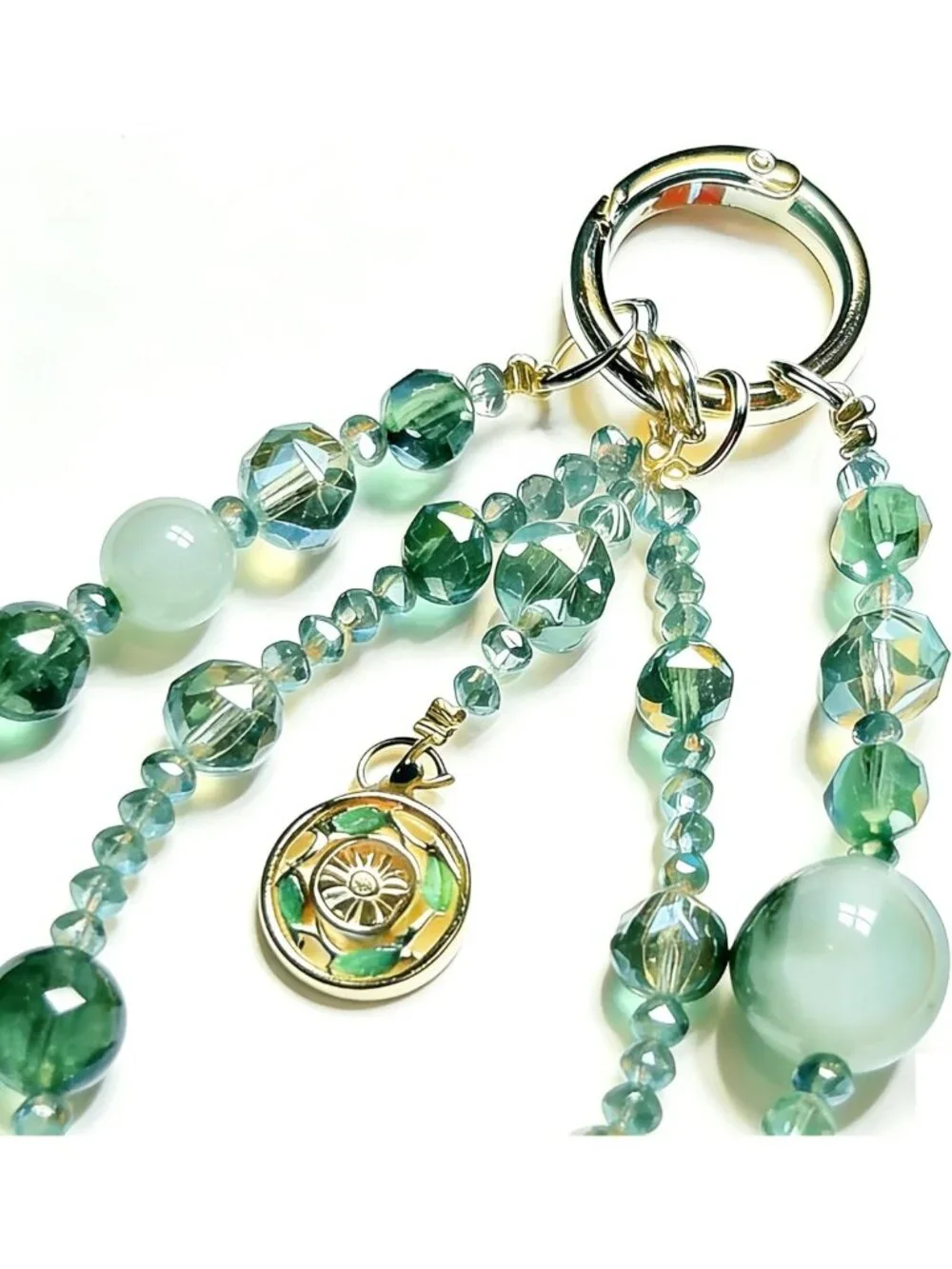 Sparkling Handmade Beaded Keychain | Multi-Style Acrylic & Glass Beads | Bag